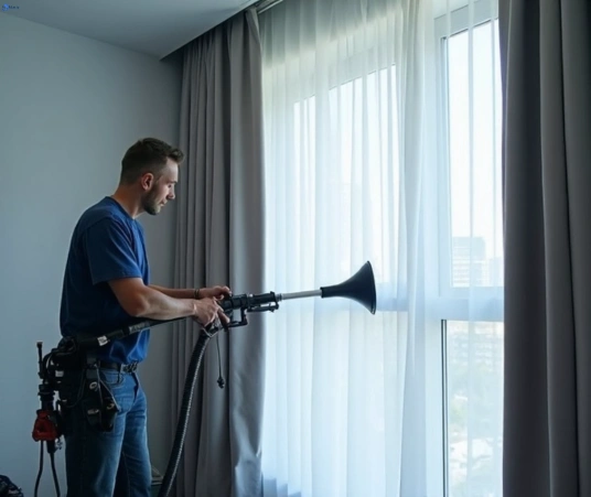 Professional curtain stain removal process equipment Matty Curtain Cleaning beerwah