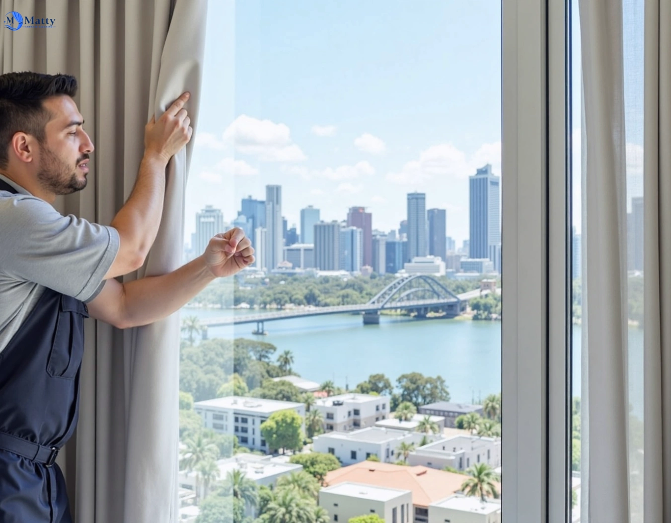 Professional curtain steam cleaning service beerwah QLD by Matty Curtain Cleaning